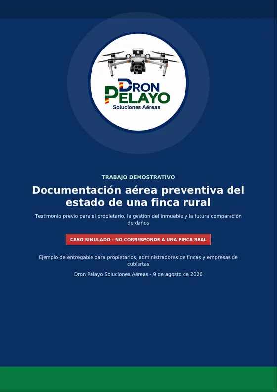Portada del trabajo demostrativo de documentación preventiva de finca rural